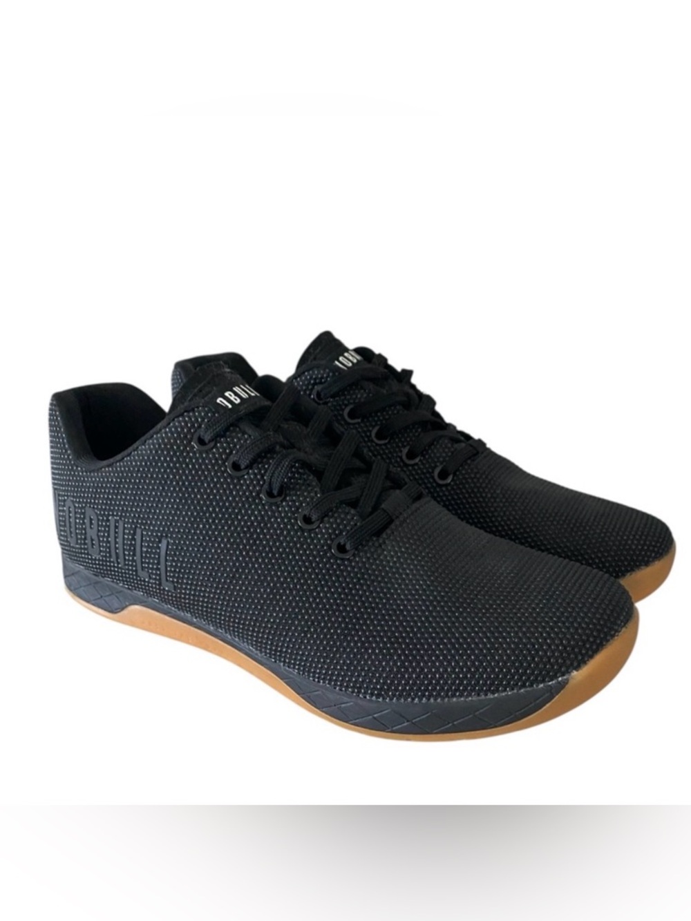 New NOBULL Men's Outwork Black Sneakers with Gum Sole